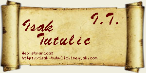 Isak Tutulić vizit kartica